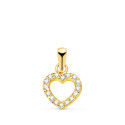 18K COLGANTE ORO AMARILLO CORAZON MINI CON CIRCONITA 7.5X7 MM 18K COLGANTE ORO AMARILLO CORAZON MINI CON CIRCONITA 7.5X7 MM