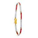 18K PULSERA ORO BICOLOR RIGIDA CIRCONITAS 18K PULSERA ORO BICOLOR RIGIDA CIRCONITAS