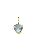 18K COLGANTE ORO AMARILLO CORAZON PIEDRA COLOR AGUAMARINA 5 X 5 MM. 18K COLGANTE ORO AMARILLO CORAZON PIEDRA COLOR AGUAMARINA 5 X 5 MM.