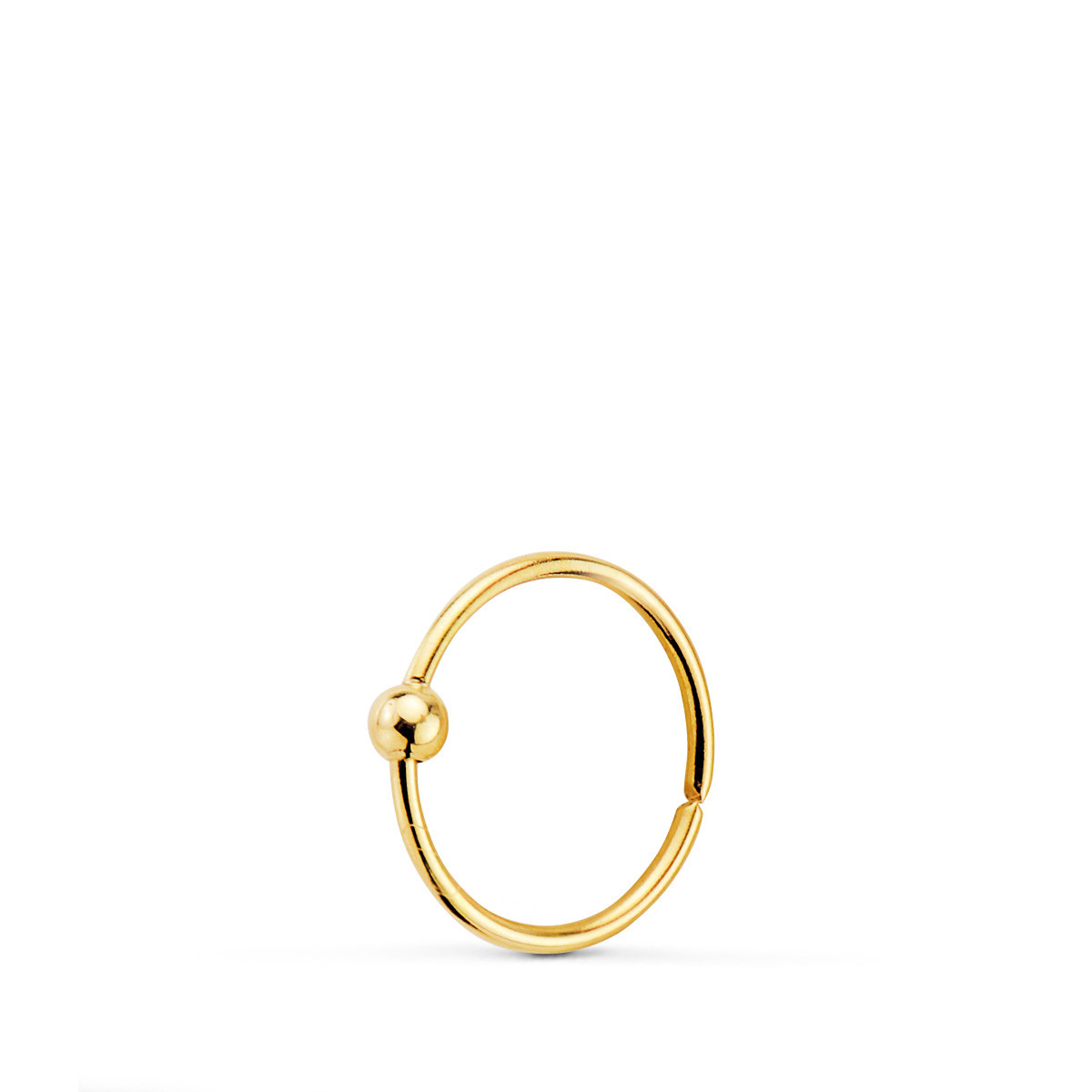 18K PIERCING ORO AMARILLO NARIZ CON BOLA LISA 1,5 MM. DIAMETRO: 8 MM