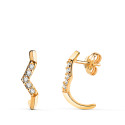 18K PENDIENTES ORO AMARILLO MEDIO ARO ABIERTO PICO CON CIRCONITAS. MEDIDA: 17 X 4 MM. CIERRE PRESION 18K PENDIENTES ORO AMARILLO MEDIO ARO ABIERTO PICO CON CIRCONITAS. MEDIDA: 17 X 4 MM. CIERRE PRESION