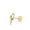 18K PIERCING ORO AMARILLO RAYO CON CIRCONITAS. MEDIDA: 9X3 MM CIERRE TUERCA 18K PIERCING ORO AMARILLO RAYO CON CIRCONITAS. MEDIDA: 9X3 MM CIERRE TUERCA