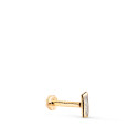 18K PIERCING DE OREJA ORO AMARILLO BARRITA CON CIRCONITAS 5X2 MM. GRUESO BARRA 1.20 MM. CIERRE TUERCA