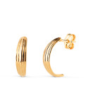 18K PENDIENTES ORO AMARILLO BANDAS DISMINUCION EN BRILLO. MEDIDA: 13 X 3,5 MM. CIERRE PRESION 18K PENDIENTES ORO AMARILLO BANDAS DISMINUCION EN BRILLO. MEDIDA: 13 X 3,5 MM. CIERRE PRESION