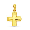 18K CRUZ ORO AMARILLO MATE Y BRILLO LISA 20X16 MM 18K CRUZ ORO AMARILLO MATE Y BRILLO LISA 20X16 MM