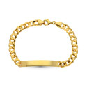 18K ESCLAVA ORO AMARILLO BARBADA MACIZA 21CM 7 MM