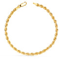 18K PULSERA ORO AMARILLO CORDON SALOMONICO. ANCHO 3,8 MM LARGO 19,5 CM 18K PULSERA ORO AMARILLO CORDON SALOMONICO. ANCHO 3,8 MM LARGO 19,5 CM