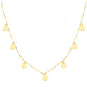 18K GARGANTILLA ORO AMARILLO PLACA CHAPAS REDONDAS 5 MM CADENA FORZADA 45CM 18K GARGANTILLA ORO AMARILLO PLACA CHAPAS REDONDAS 5 MM CADENA FORZADA 45CM