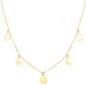18K GARGANTILLA ORO AMARILLO PLACA CHAPA Y MOTIVOS 6 MM CADENA FORZADA 45CM 18K GARGANTILLA ORO AMARILLO PLACA CHAPA Y MOTIVOS 6 MM CADENA FORZADA 45CM