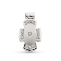 18K CRUZ HUECA ORO BLANCO CON CIRCONITA 21X12 MM 18K CRUZ HUECA ORO BLANCO CON CIRCONITA 21X12 MM