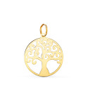 18K COLGANTE AMULETO ORO AMARILLO REDONDO ARBOL DE LA VIDA EN BRILLO 20 MM 18K COLGANTE AMULETO ORO AMARILLO REDONDO ARBOL DE LA VIDA EN BRILLO 20 MM
