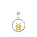 18K COLGANTE ORO BICOLOR REDONDO CON TIMON. 13MM 18K COLGANTE ORO BICOLOR REDONDO CON TIMON. 13MM