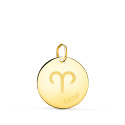 18K HOROSCOPO ORO AMARILLO ARIES EN FRANCES BRILLO 16 MM 18K HOROSCOPO ORO AMARILLO ARIES EN FRANCES BRILLO 16 MM