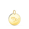 18K HOROSCOPO ORO AMARILLO CAPRICORNIO EN FRANCES BRILLO 16 MM 18K HOROSCOPO ORO AMARILLO CAPRICORNIO EN FRANCES BRILLO 16 MM