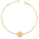 18K PULSERA ORO AMARILLO ESCAPULARIO ORO AMARILLO 12 MM.  LARGO: 18 2 CM