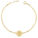 18K PULSERA ORO AMARILLO ESCAPULARIO ORO AMARILLO 12 MM.  LARGO: 18 2 CM