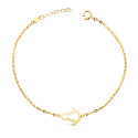18K PULSERA ORO AMARILLO SILUETA VIRGEN ROCIO 14X11 MM. LARGO: 15+2 CM