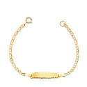 18K ESCLAVA ORO AMARILLO ANCLA TEXTURA MACIZA 2MM. PLACA CHAPA: 19X4MM. LARGO 11,5 CM 18K ESCLAVA ORO AMARILLO ANCLA TEXTURA MACIZA 2MM. PLACA CHAPA: 19X4MM. LARGO 11,5 CM