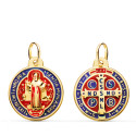 18K ESCAPULARIO ORO AMARILLO SAN BENITO MONJE EN BRILLO ESMALTADO. 20 MM 18K ESCAPULARIO ORO AMARILLO SAN BENITO MONJE EN BRILLO ESMALTADO. 20 MM