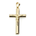 18K CRUZ ORO AMARILLO CON CRISTO PALO OVAL. 31X17 MM 18K CRUZ ORO AMARILLO CON CRISTO PALO OVAL. 31X17 MM