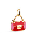18K COLGANTE ORO AMARILLO BOLSO CON ESMALTE ROSA Y ROJO. MEDIDA: 14 X 13 MM 18K COLGANTE ORO AMARILLO BOLSO CON ESMALTE ROSA Y ROJO. MEDIDA: 14 X 13 MM