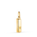 18K COLGANTE AMULETO ORO AMARILLO LINGOTE HUECO EN BRILLO. MEDIDA: 16 X 6 MM 18K COLGANTE AMULETO ORO AMARILLO LINGOTE HUECO EN BRILLO. MEDIDA: 16 X 6 MM