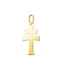 18K COLGANTE ORO AMARILLO CRUZ DE CARAVACA EN BRILLO. MEDIDA: 22 X 11 MM 18K COLGANTE ORO AMARILLO CRUZ DE CARAVACA EN BRILLO. MEDIDA: 22 X 11 MM