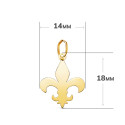 18K COLGANTE ORO AMARILLO CRUZ FLOR DE LIS EN BRILLO. MEDIDA: 18 X 14 MM 18K COLGANTE ORO AMARILLO CRUZ FLOR DE LIS EN BRILLO. MEDIDA: 18 X 14 MM
