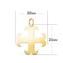 18K COLGANTE ORO AMARILLO CRUZ ANCLADA EN BRILLO. MEDIDA: 21 X 20 MM 18K COLGANTE ORO AMARILLO CRUZ ANCLADA EN BRILLO. MEDIDA: 21 X 20 MM