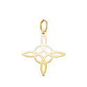 18K COLGANTE ORO AMARILLO AMULETO NUDO DE BRUJA EN BRILLO: MEDIDA: 22 X 20 MM 18K COLGANTE ORO AMARILLO AMULETO NUDO DE BRUJA EN BRILLO: MEDIDA: 22 X 20 MM