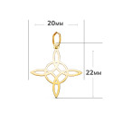 18K COLGANTE ORO AMARILLO AMULETO NUDO DE BRUJA EN BRILLO: MEDIDA: 22 X 20 MM 18K COLGANTE ORO AMARILLO AMULETO NUDO DE BRUJA EN BRILLO: MEDIDA: 22 X 20 MM