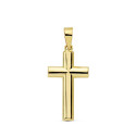 18K CRUZ ORO AMARILLO LISA PALO OVAL. 21X12 MM 18K CRUZ ORO AMARILLO LISA PALO OVAL. 21X12 MM