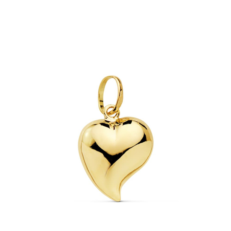 18K COLGANTE ORO AMARILLO CORAZON LISO 13X12 MM C. AMOR
