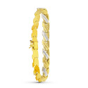 18K PULSERA ORO BICOLOR ESTAMPACION 18K PULSERA ORO BICOLOR ESTAMPACION