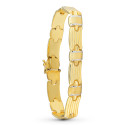 18K PULSERA ORO BICOLOR ESTAMPACION 18K PULSERA ORO BICOLOR ESTAMPACION