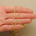 18K CADENA ORO AMARILLO ANCLA HUECA LARGO 50CM ANCHO 2.5 MM 18K CADENA ORO AMARILLO ANCLA HUECA LARGO 50CM ANCHO 2.5 MM