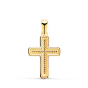 18K CRUZ ORO AMARILLO CON INTERIOR DE BOLITAS. 19 X 13 MM 18K CRUZ ORO AMARILLO CON INTERIOR DE BOLITAS. 19 X 13 MM
