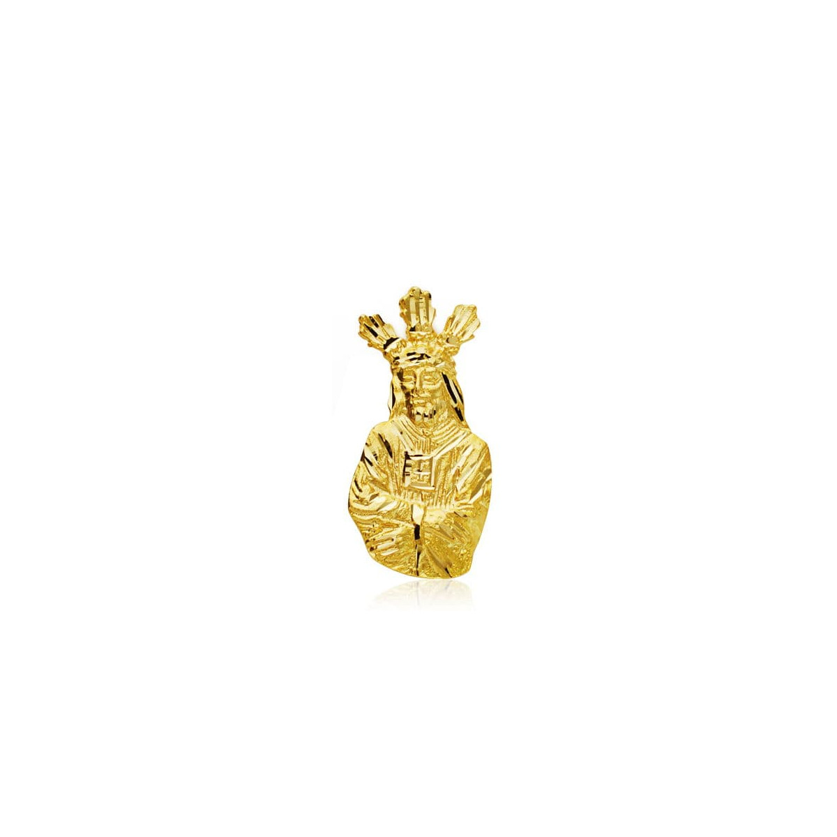 18K CRISTO ORO AMARILLO CAUTIVO SILUETA 27X13 MM
