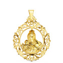 18K MEDALLA ORO AMARILLO VIRGEN DEL CARMEN ORLA FILIGRANA 37X30 MM 18K MEDALLA ORO AMARILLO VIRGEN DEL CARMEN ORLA FILIGRANA 37X30 MM