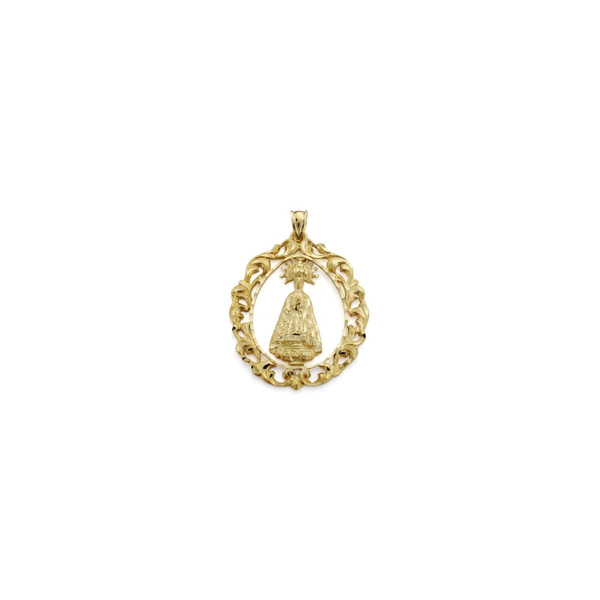 18K MEDALLA ORO AMARILLO VIRGEN DE LA ASUNCION 43X35 MM