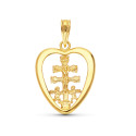 18K COLGANTE CRUZ CORAZON CARAVACA ORO AMARILLO 20X16 MM 18K COLGANTE CRUZ CORAZON CARAVACA ORO AMARILLO 20X16 MM