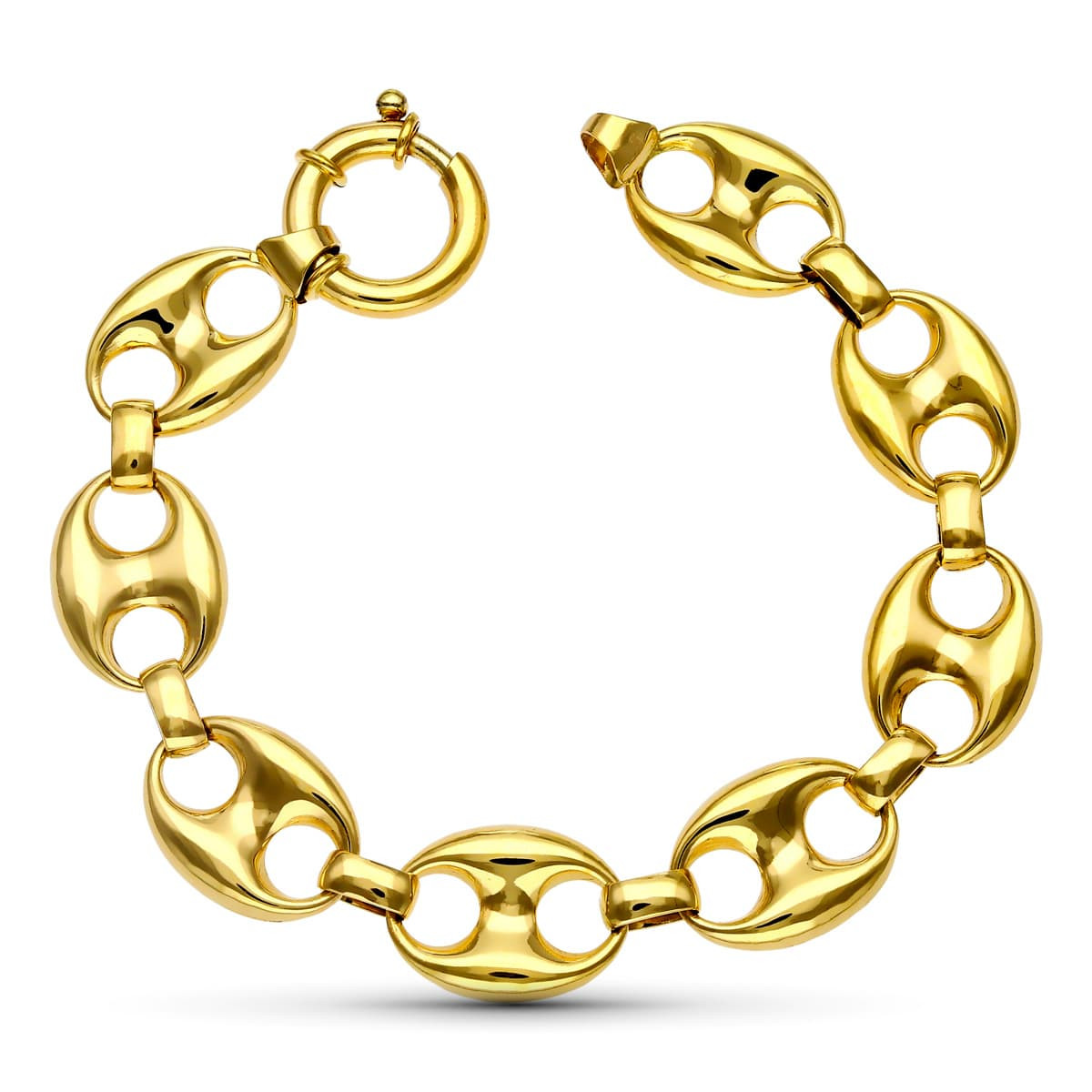 18K PULSERA ORO AMARILLO CALABROTE. 15 MM 20.5 CM