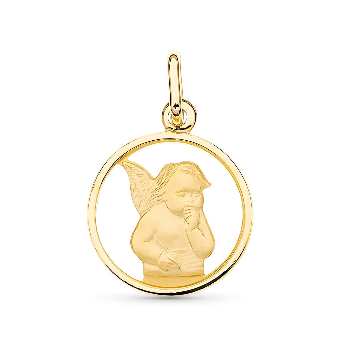 18K COLGANTE ORO AMARILLO ANGELITO 14 MM