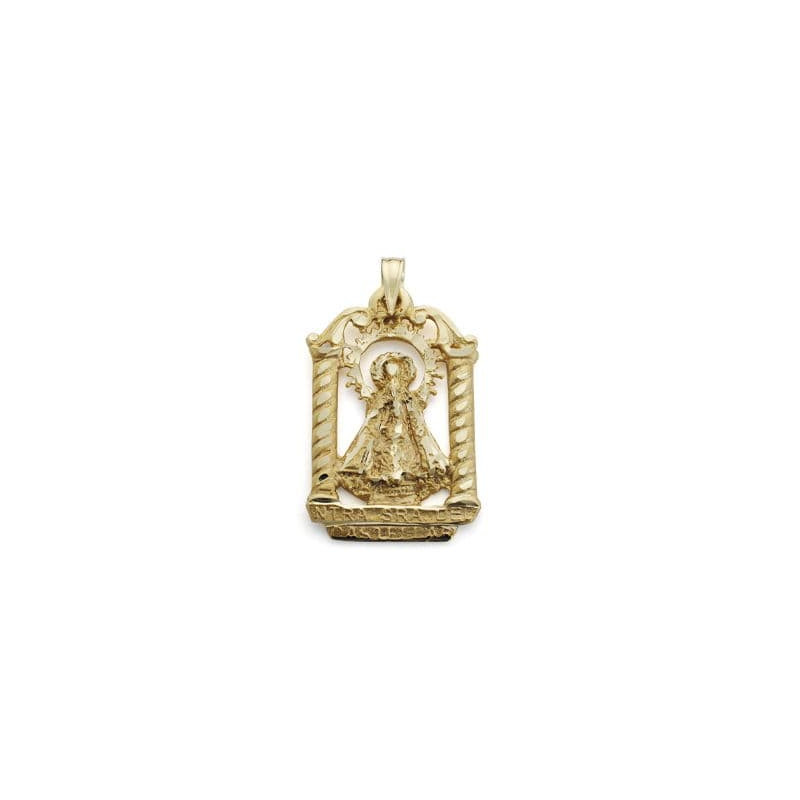 18K MEDALLA ORO AMARILLO VIRGEN DE CASTELLAR 27X18 MM