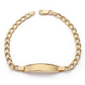 18K PULSERA ESCLAVA ORO AMARILLO COMUNION BARBADA 18.5CM 18K PULSERA ESCLAVA ORO AMARILLO COMUNION BARBADA 18.5CM