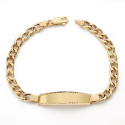 18K ESCLAVA ORO AMARILLO BARBADA HUECA 19CM 18K ESCLAVA ORO AMARILLO BARBADA HUECA 19CM