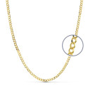 18K CADENA ORO AMARILLO BARBADA 60CM MACIZA. 3MM 18K CADENA ORO AMARILLO BARBADA 60CM MACIZA. 3MM