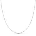 18K CADENA MACIZA ORO BLANCO CARTIER 3X1. 1 MM 50CM