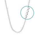 18K CADENA MACIZA ORO BLANCO BILBAO 1 MM 40CM 18K CADENA MACIZA ORO BLANCO BILBAO 1 MM 40CM