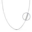 18K CADENA MACIZA ORO BLANCO BARBADA 1 MM 45CM 18K CADENA MACIZA ORO BLANCO BARBADA 1 MM 45CM